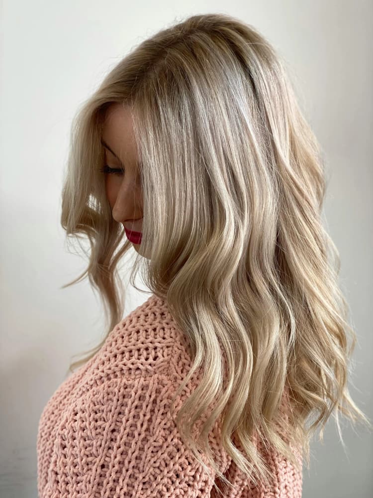 Woman with blonde hair