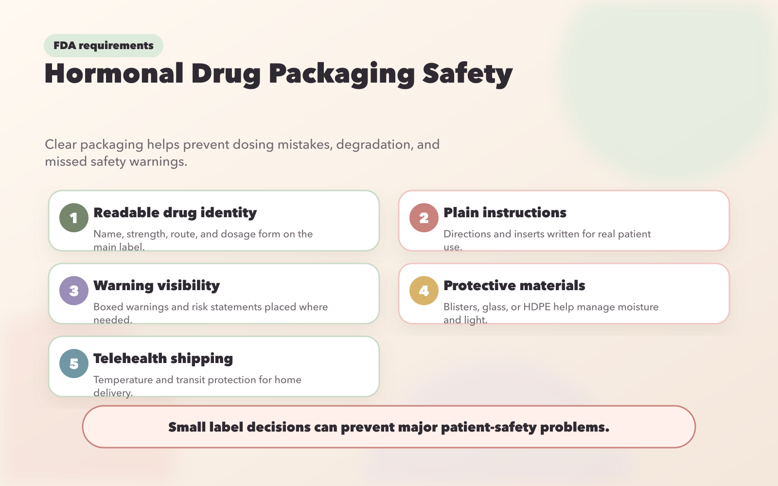 Hormonal Drug Packaging Safety Statistics and FDA Requirements