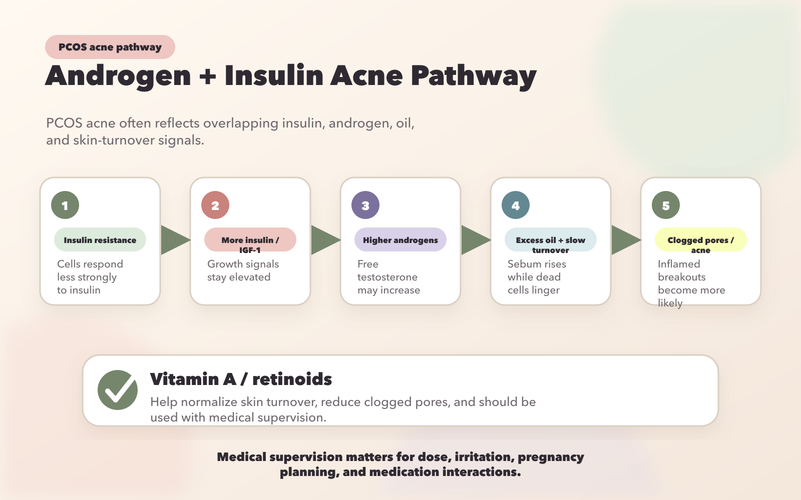How PCOS Causes Acne: The Androgen and Insulin Resistance Pathway